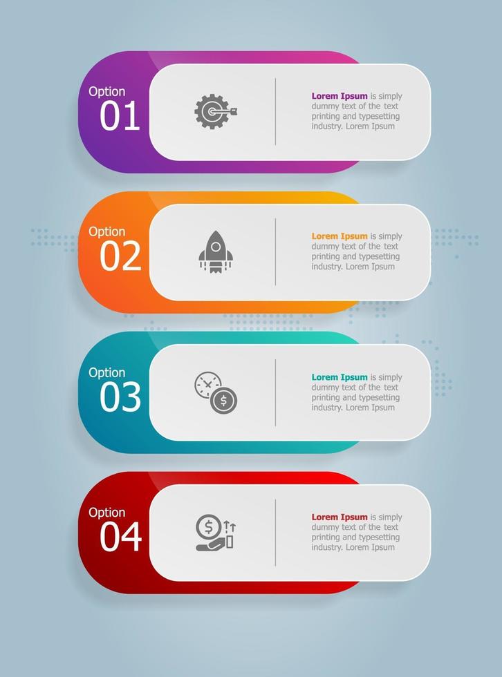 abstract tab bar vertical infographics presentation vector