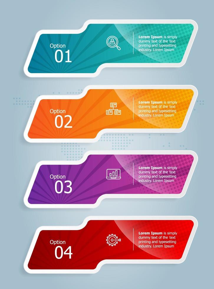 abstract tab bar vertical infographics presentation vector