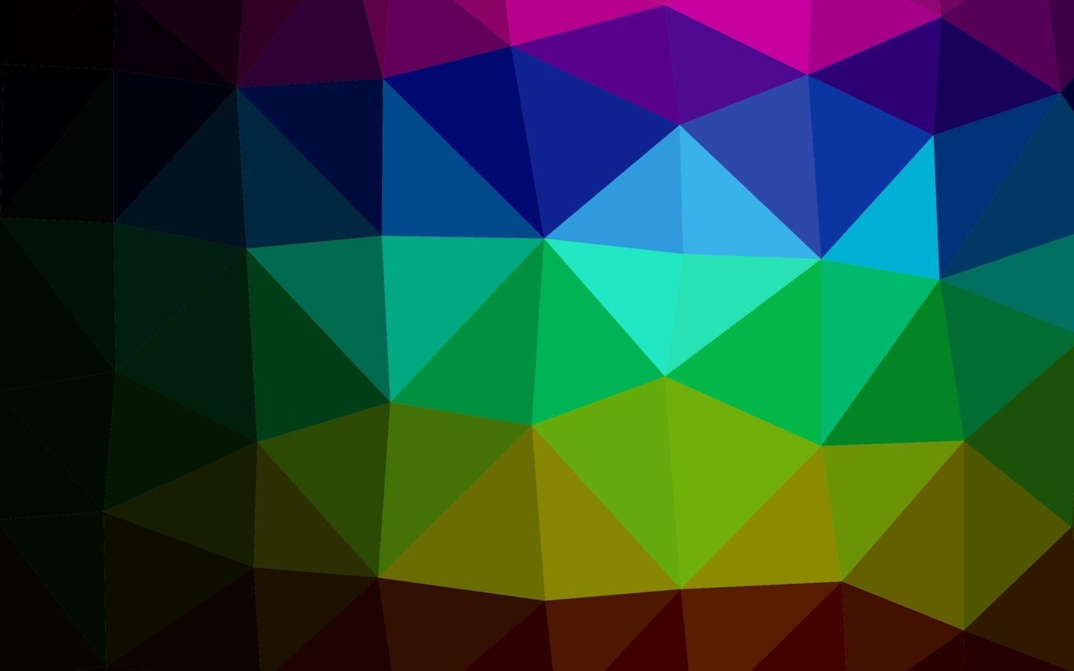 multicolor oscuro, arco iris vector patrón de triángulo borroso.