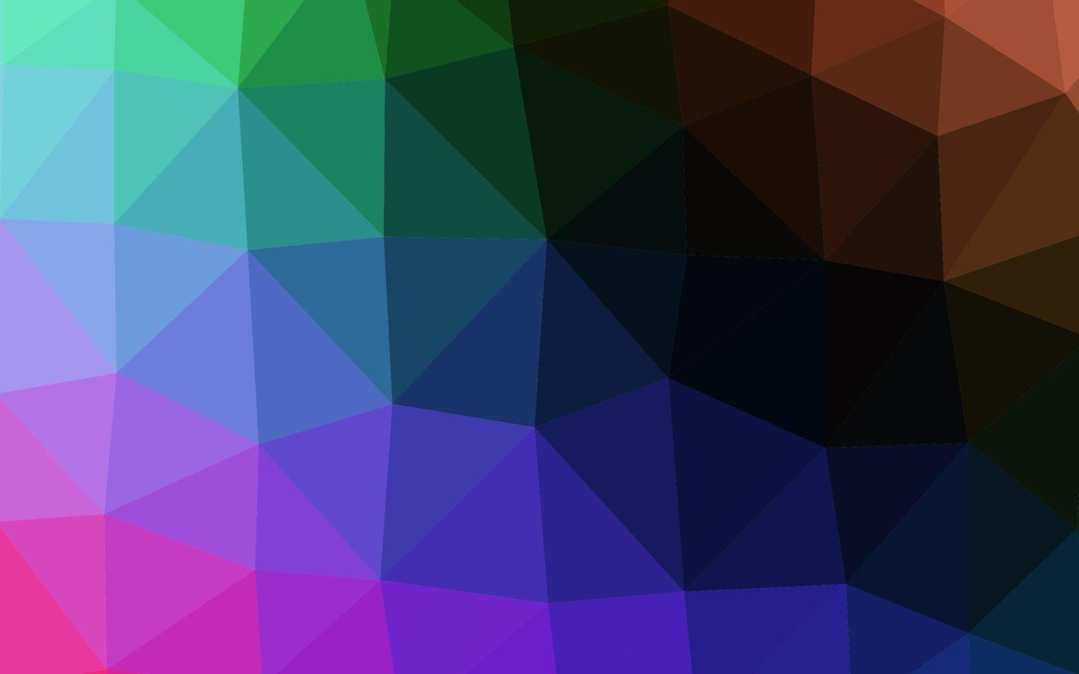 Dark Multicolor, Rainbow vector shining triangular pattern.