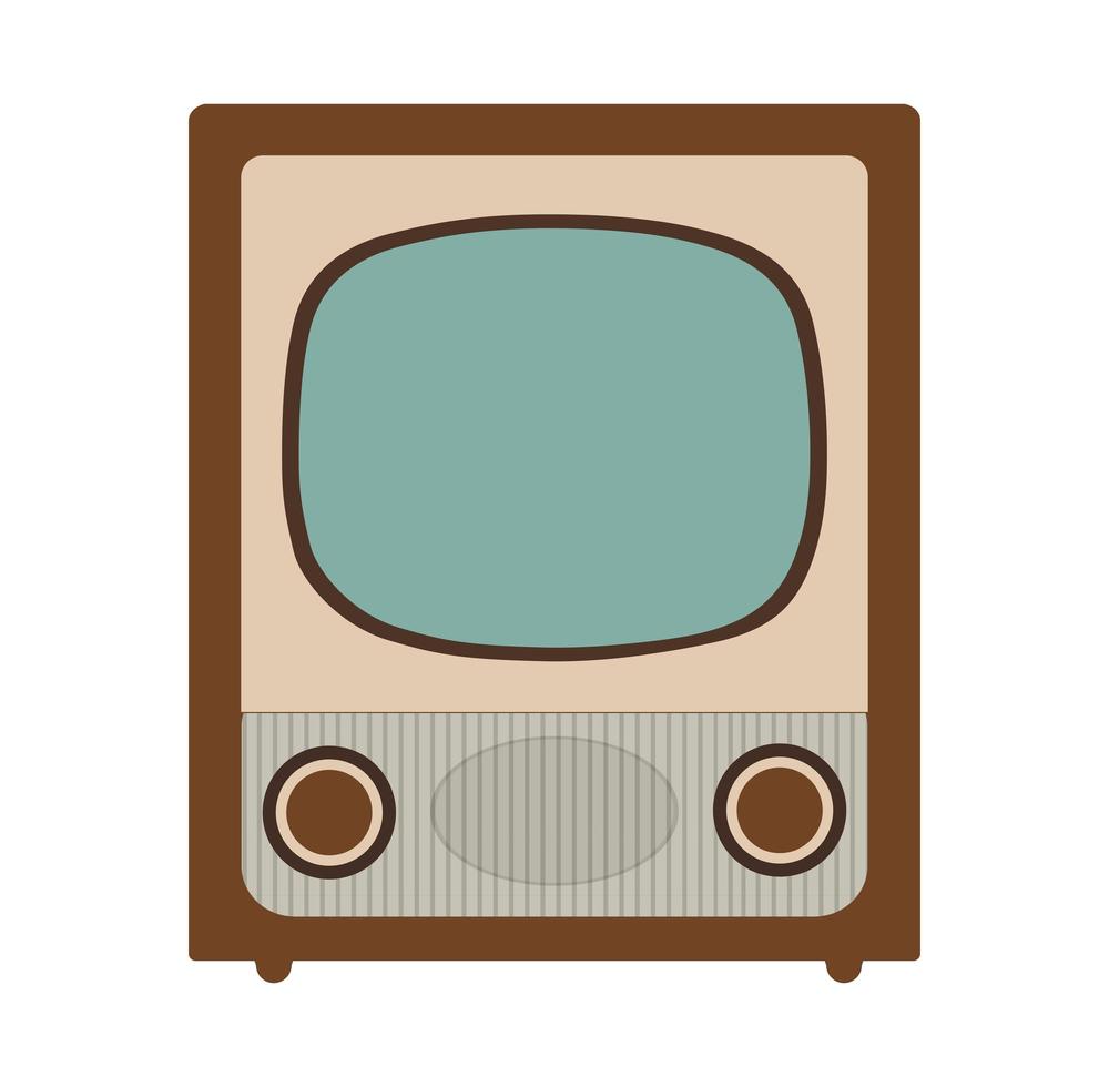 ilustración retro de sonido de medios de tecnología vintage para electro antiguo vector