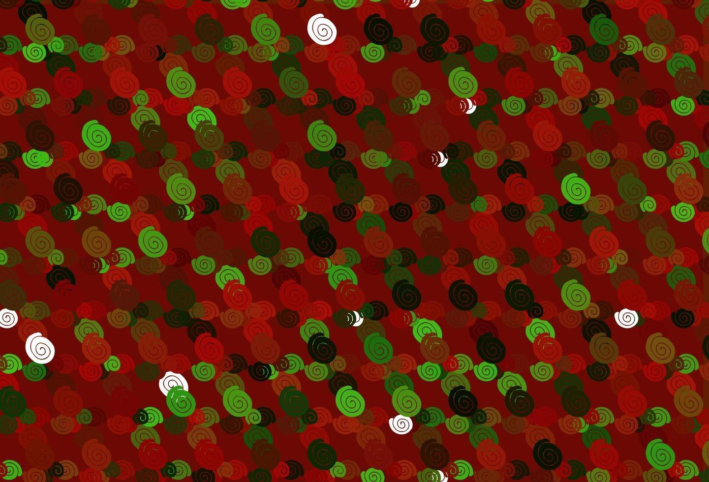 Fondo de vector verde claro, rojo con formas líquidas.