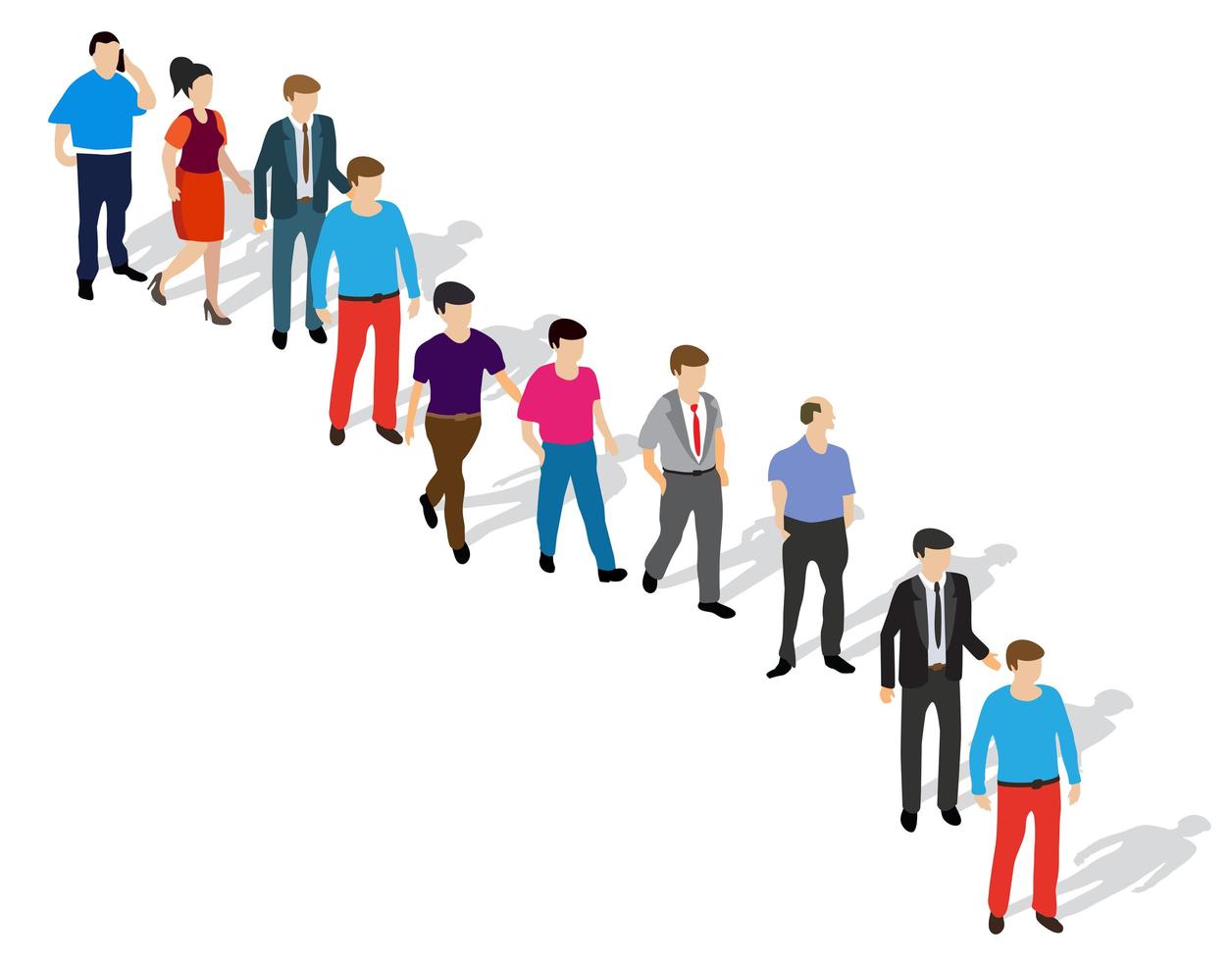 Queues People Vector Vector & Photo (Free Trial)