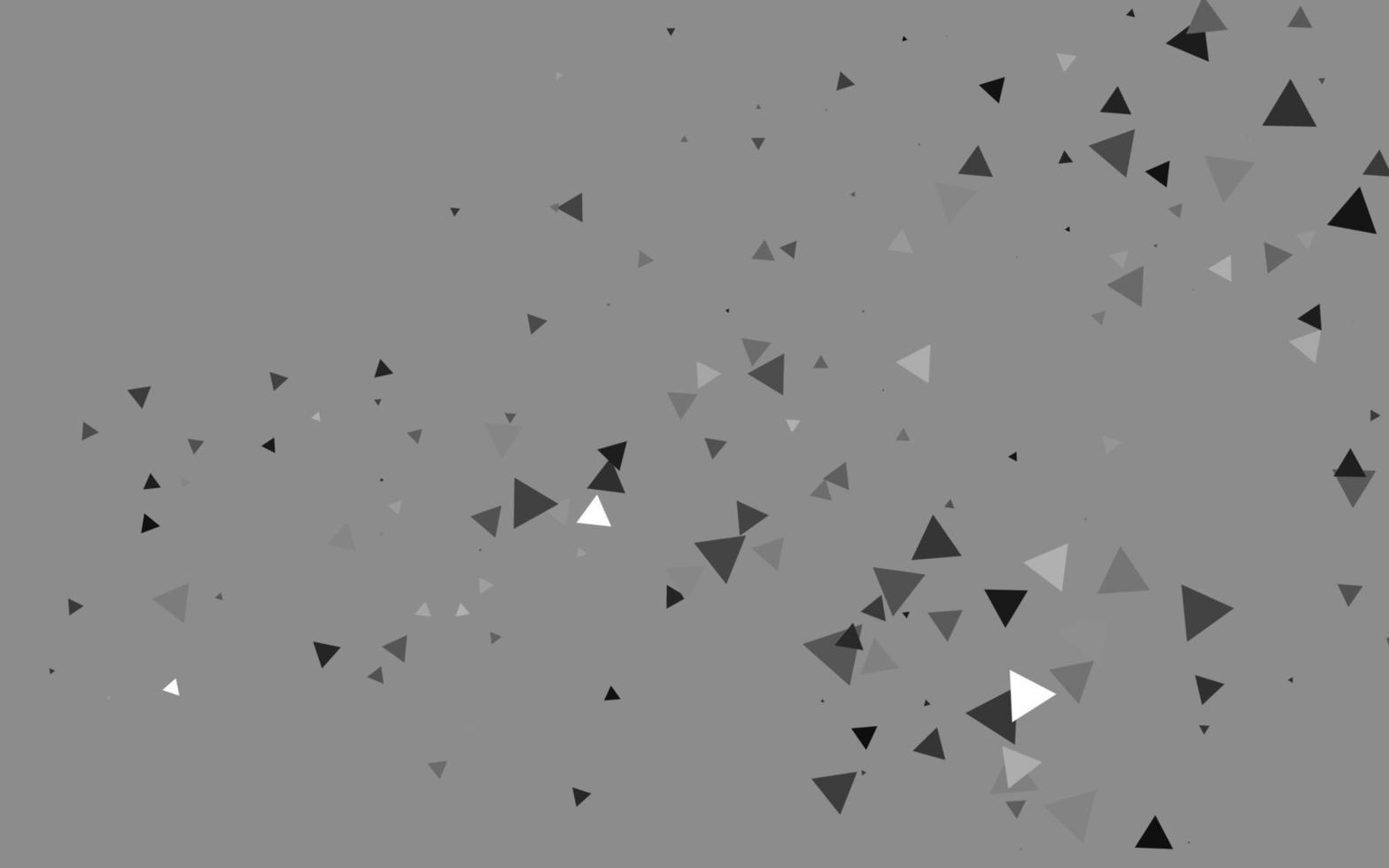 Plantilla de vector gris plateado claro con cristales, triángulos.