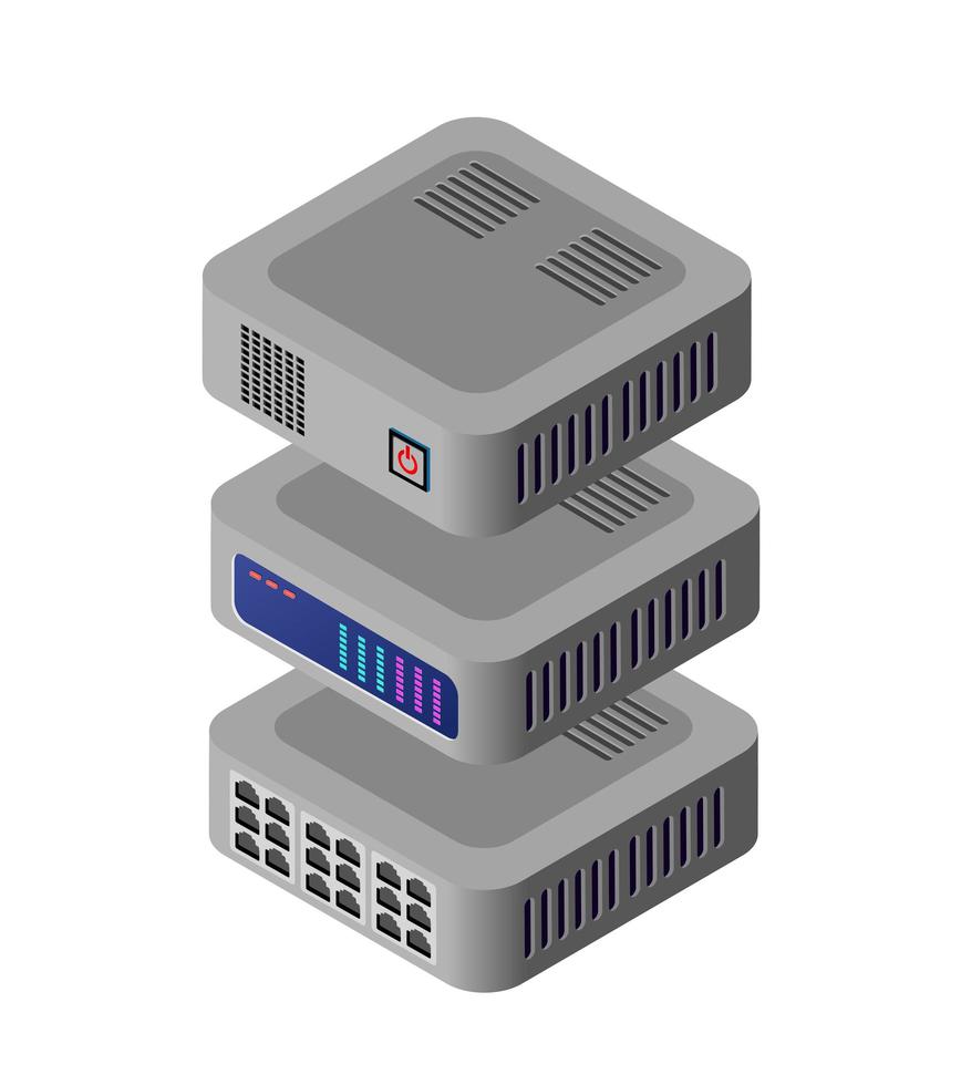 Single server network technology of connection data center vector