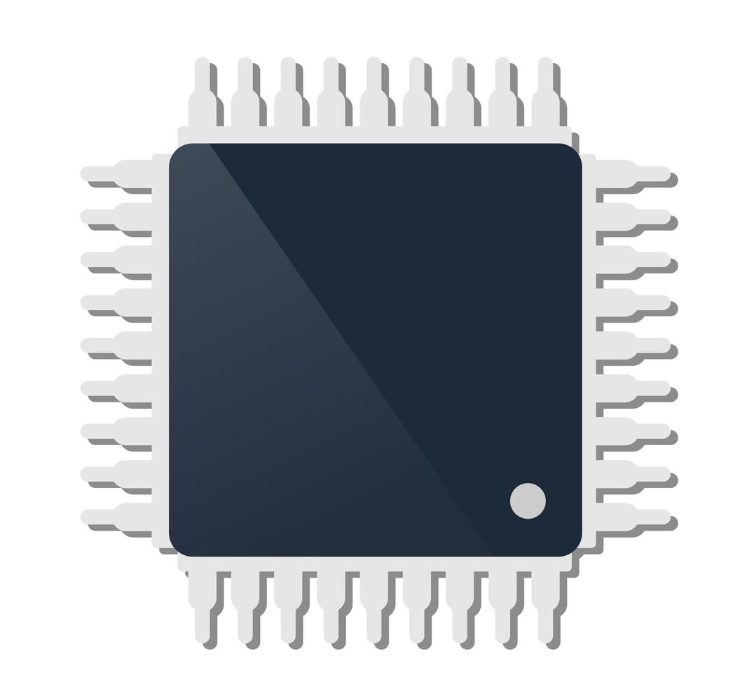 Dispositivo de un solo chip de tecnología microcircuito microchip electrónico vector