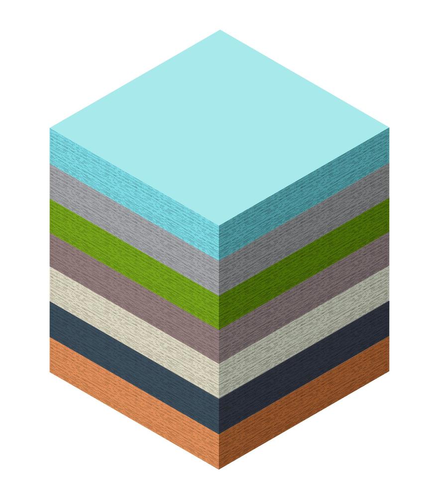 Soil layers geological and underground vector