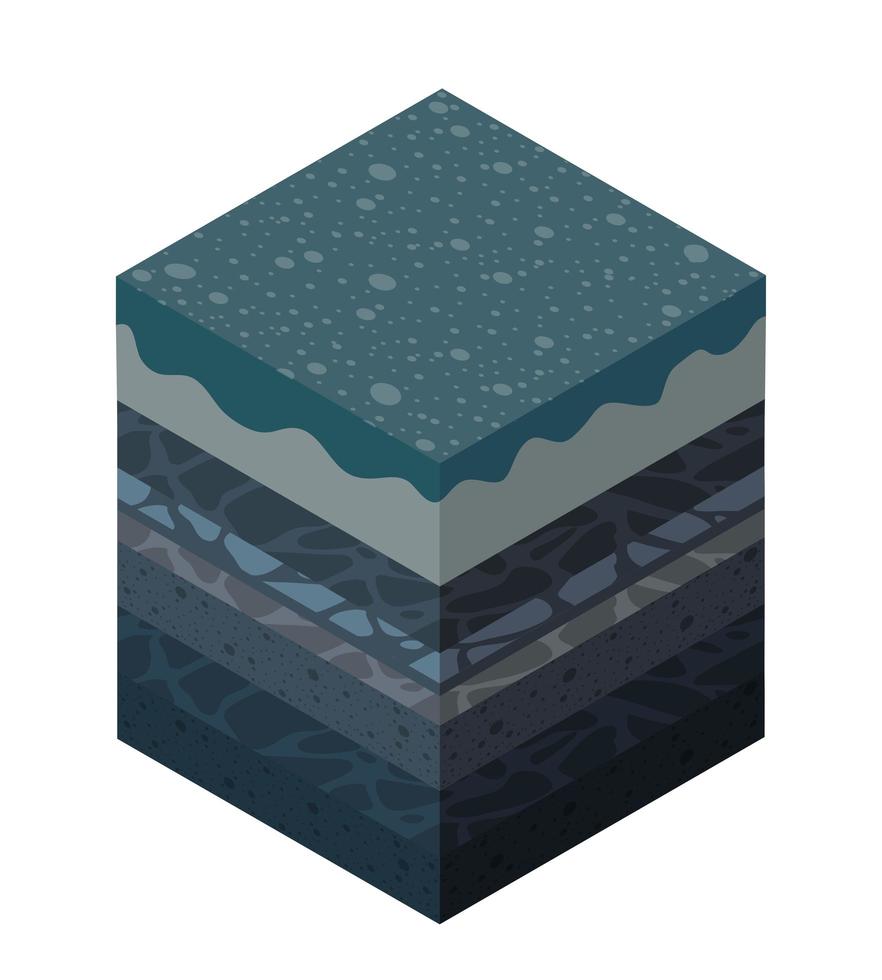 Soil layers geological and underground vector