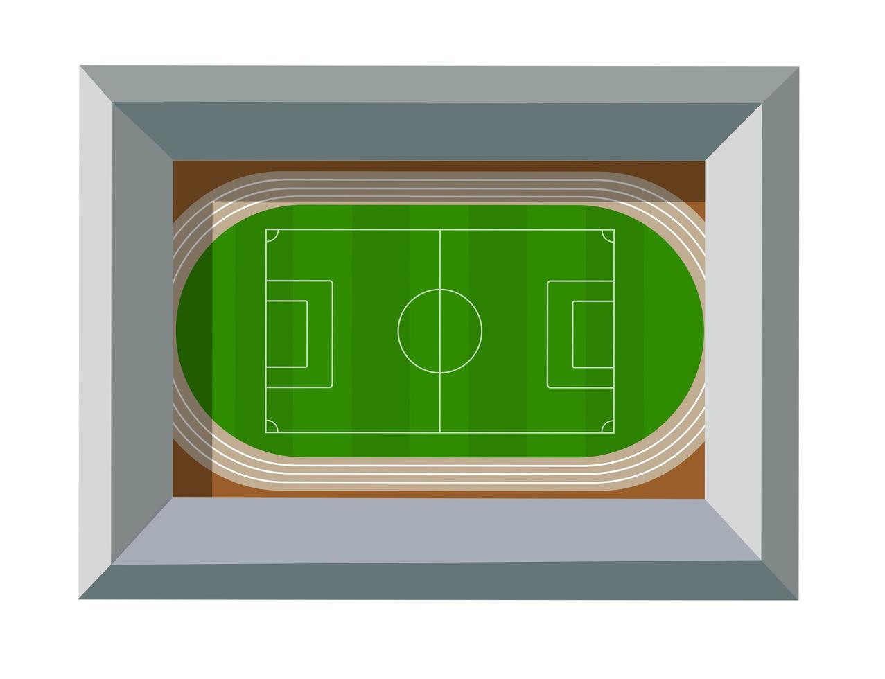 The top view from above is a sports stadium playground vector