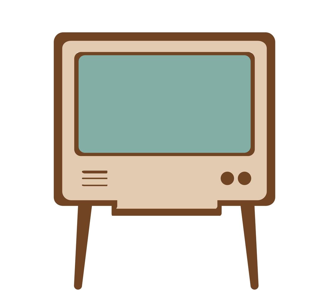 ilustración retro de sonido de medios de tecnología vintage para electro antiguo vector