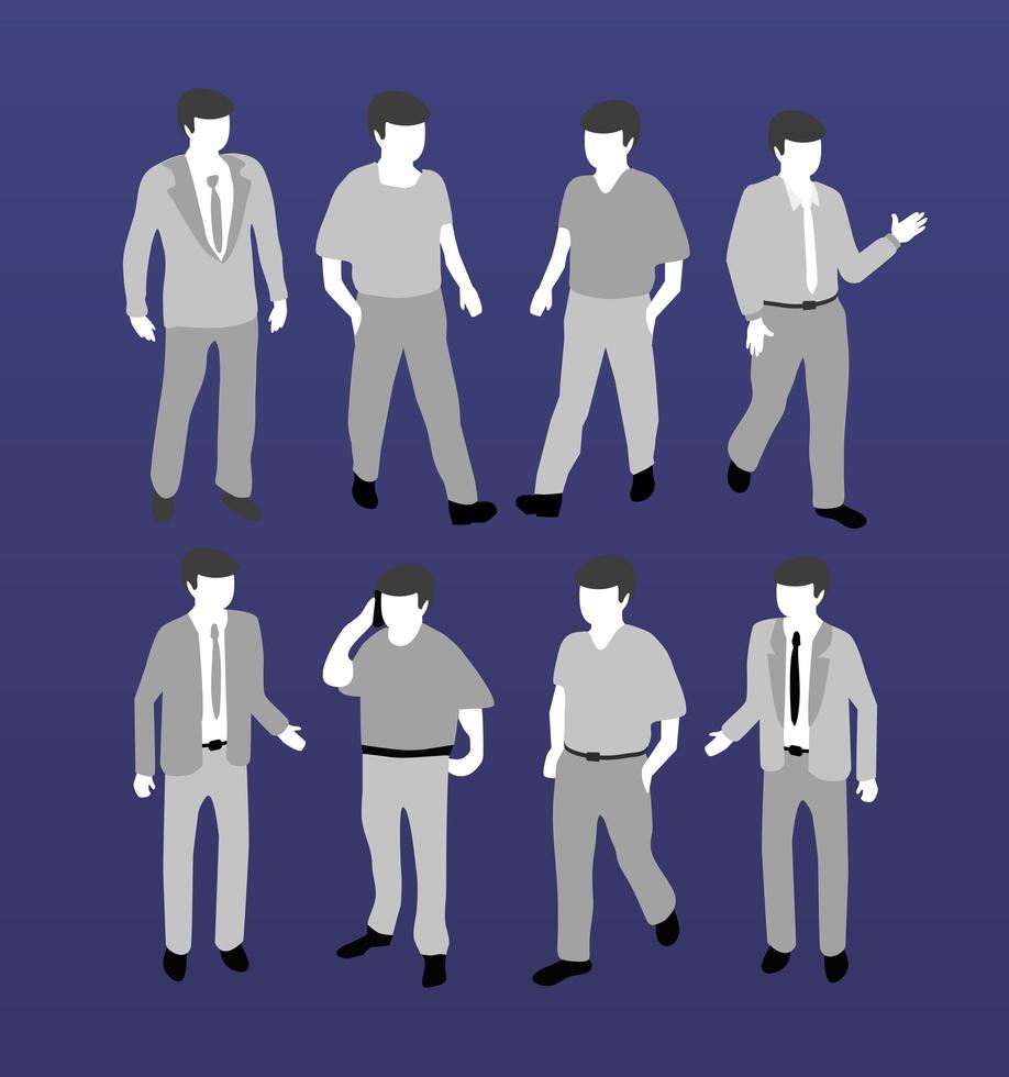 jefe de personas isométricas, profesional vector