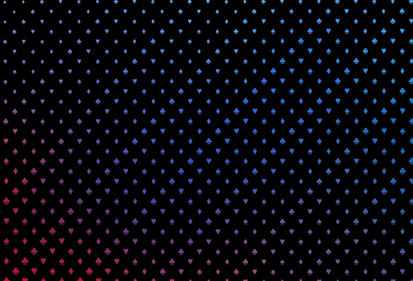 Dark blue, red vector cover with symbols of gamble.