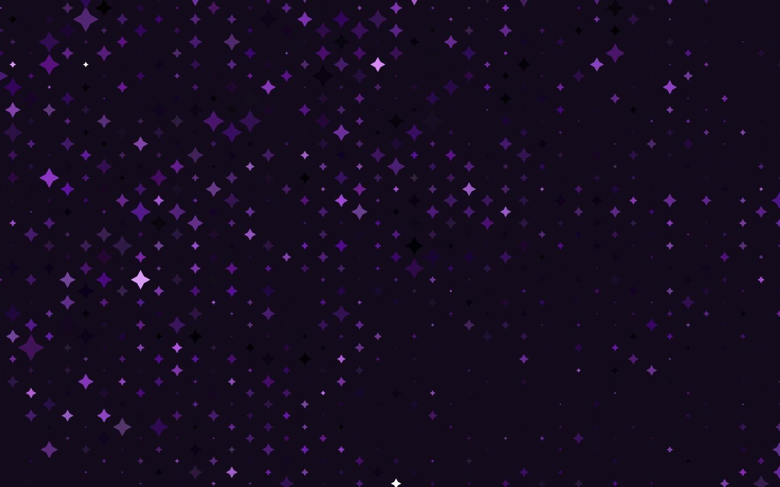 Fondo de vector violeta claro con estrellas de colores.