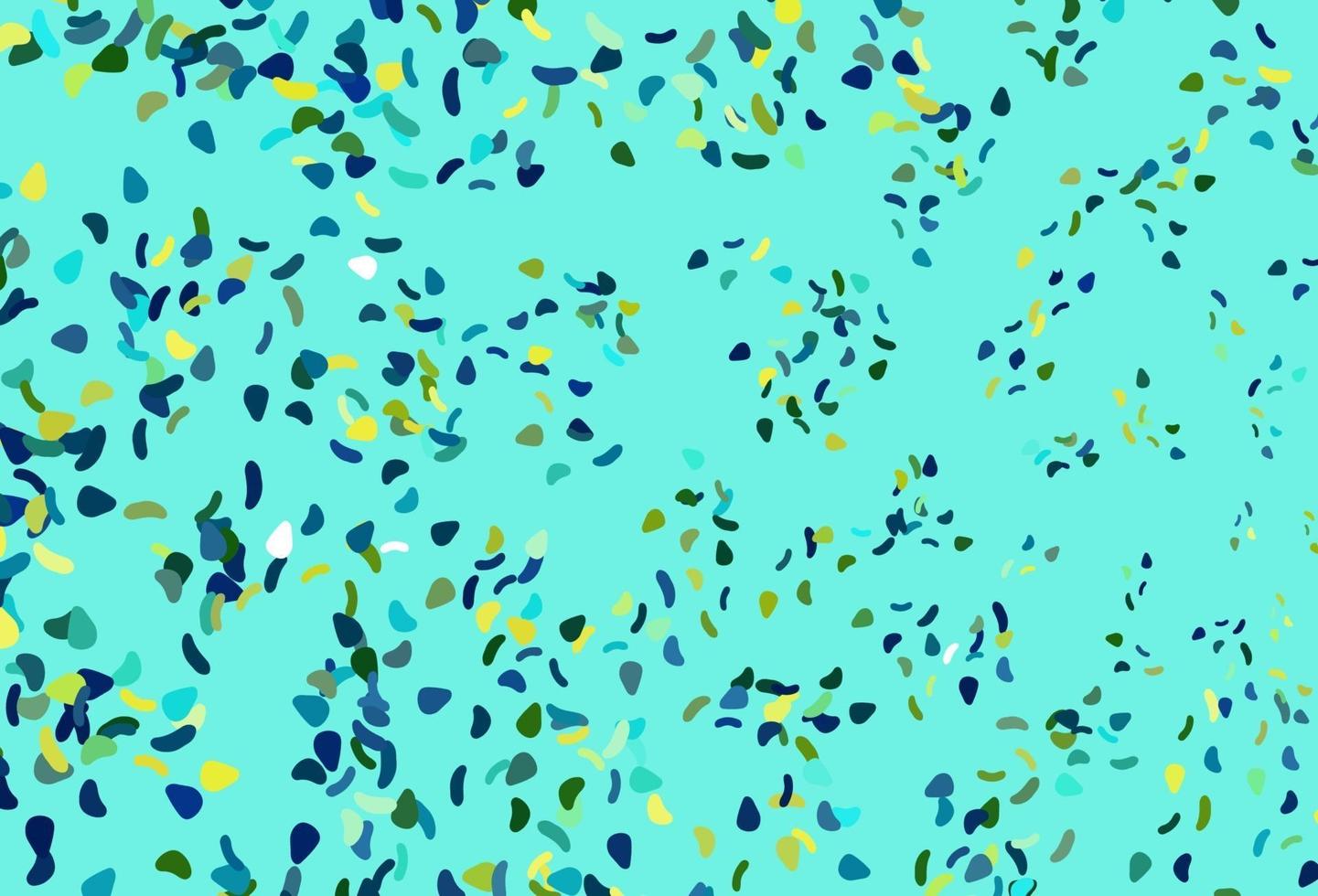 textura de vector azul claro, amarillo con formas aleatorias.