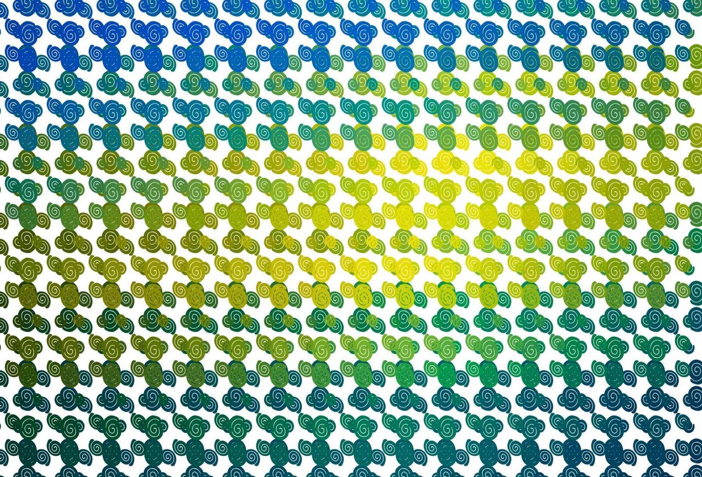 patrón de vector azul claro, amarillo con cintas dobladas.