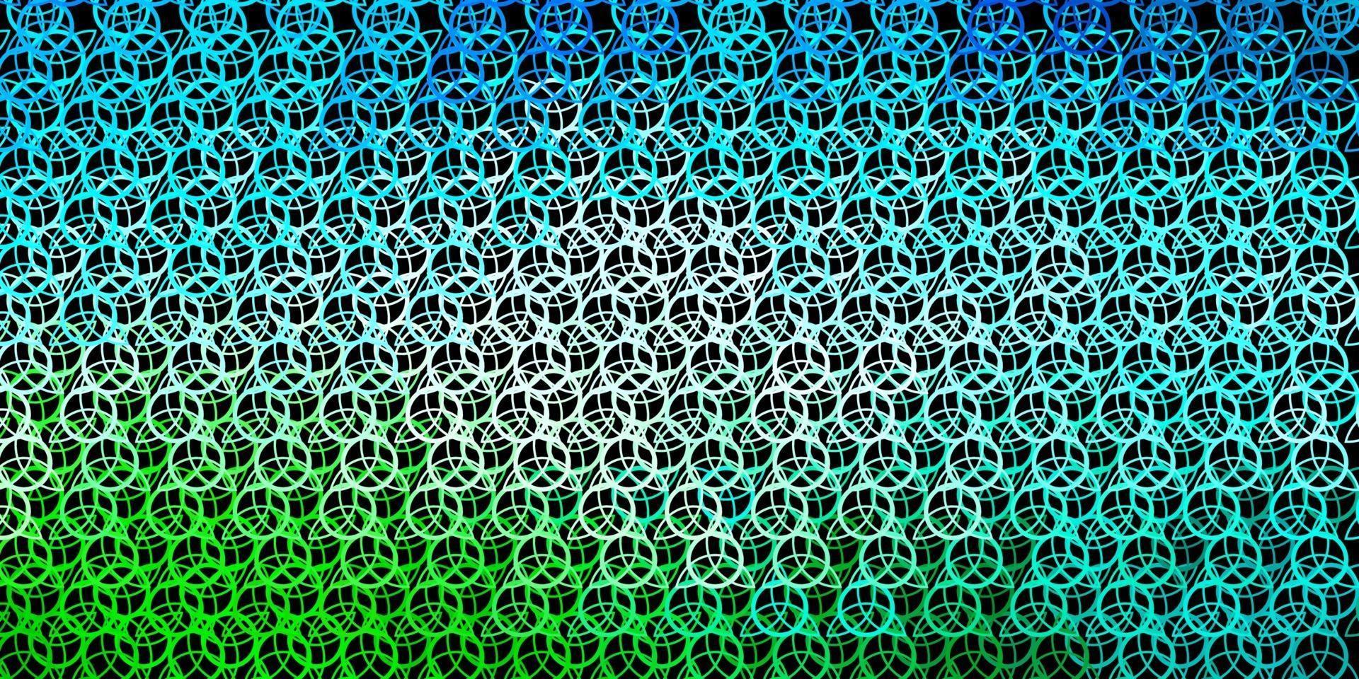 Dark Blue, Green vector template with esoteric signs.