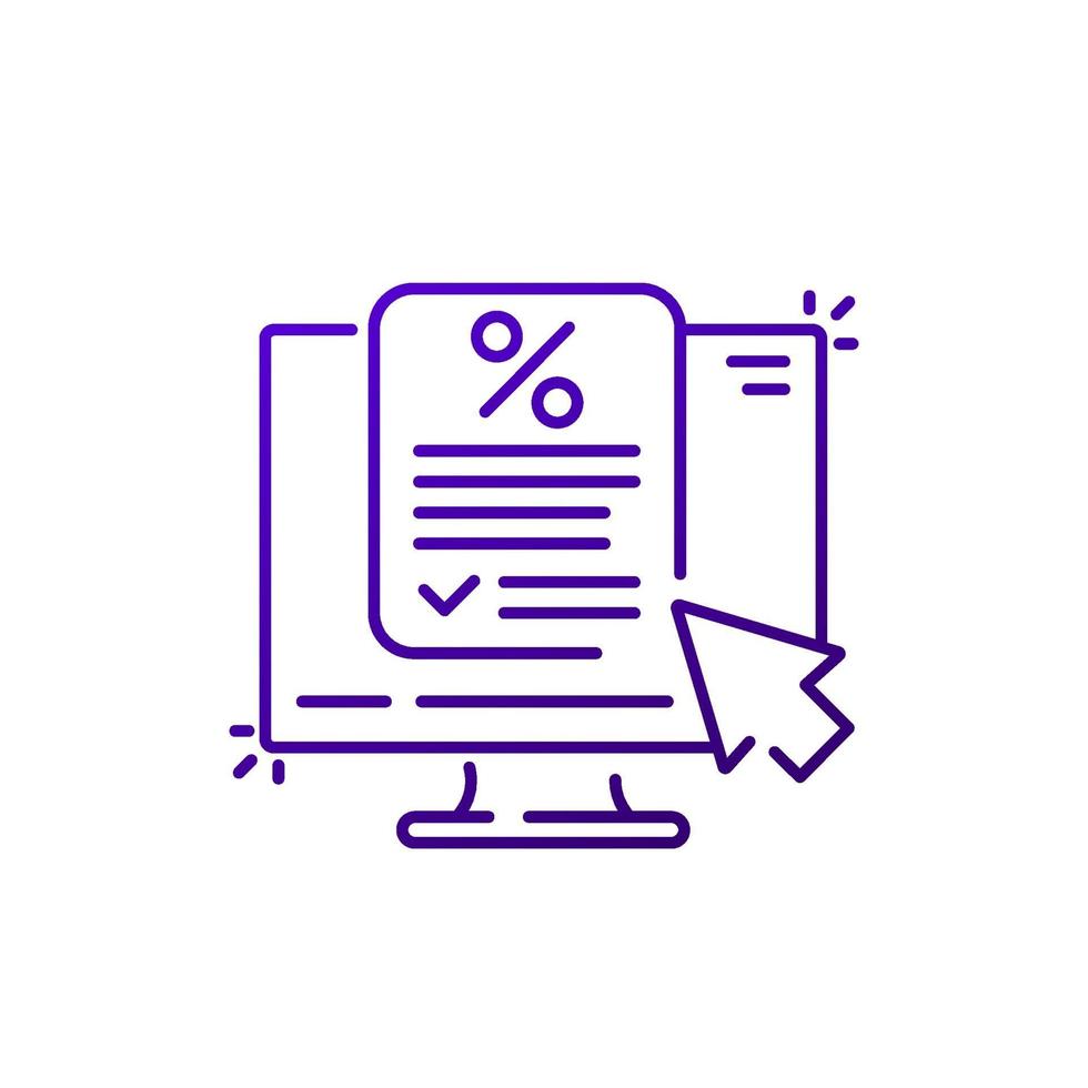 online loan line icon, vector
