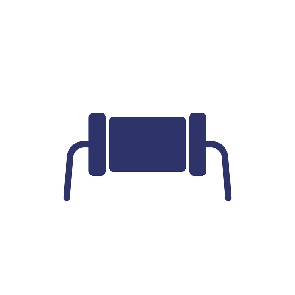 resistor icon on white, vector