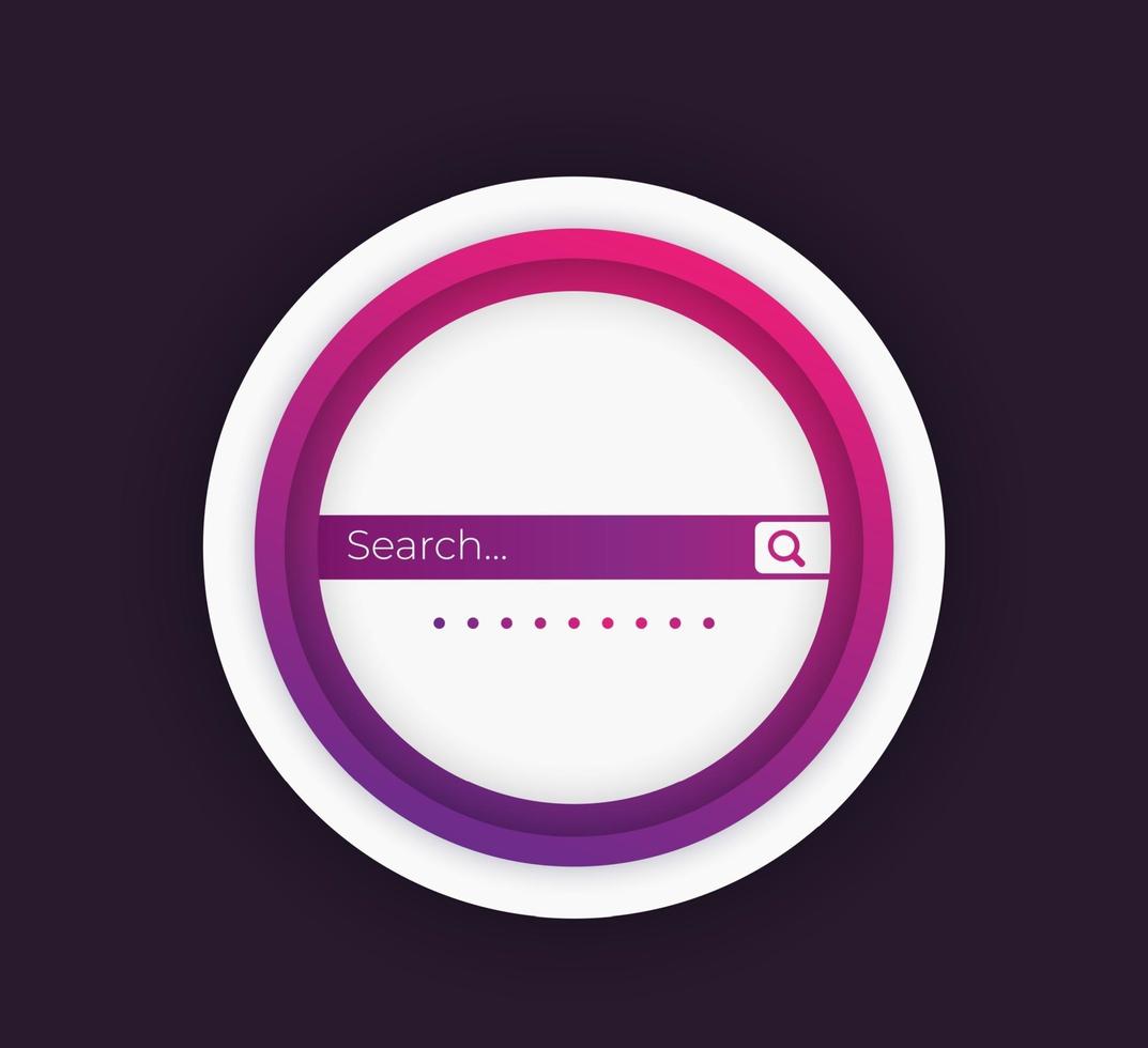 Search bar vector design elements for ui, web and apps