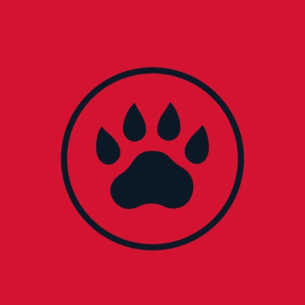 paw footprint vector icon