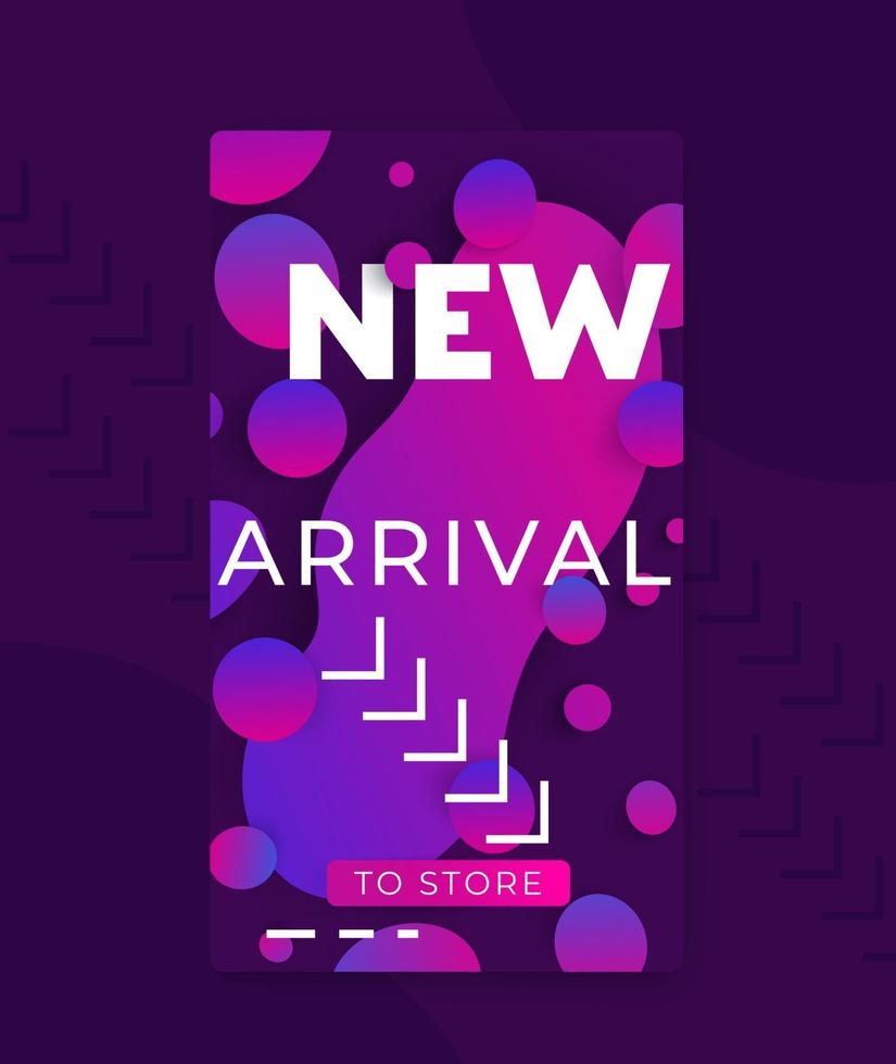 new arrival banner for mobile social media vector