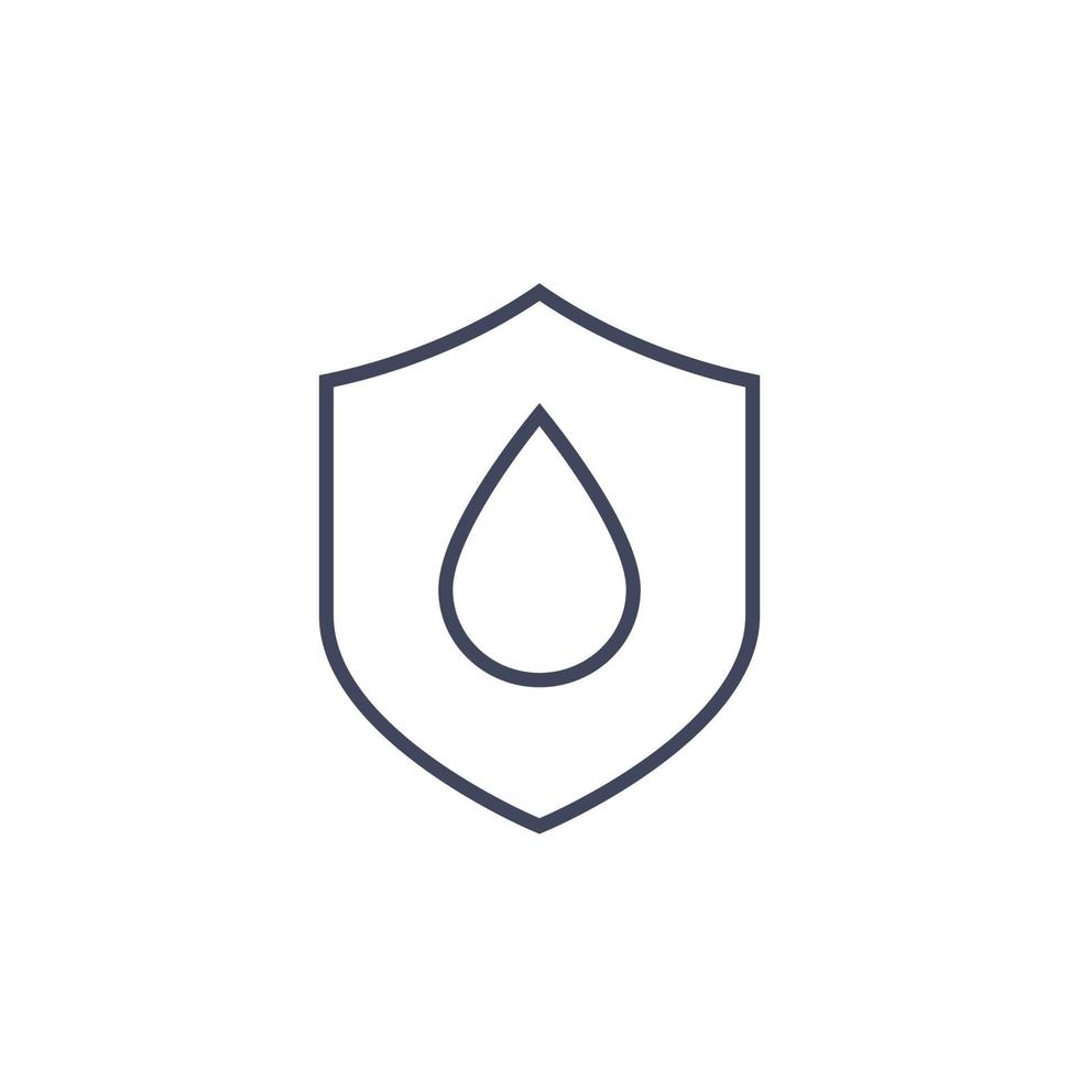 waterproof vector line icon