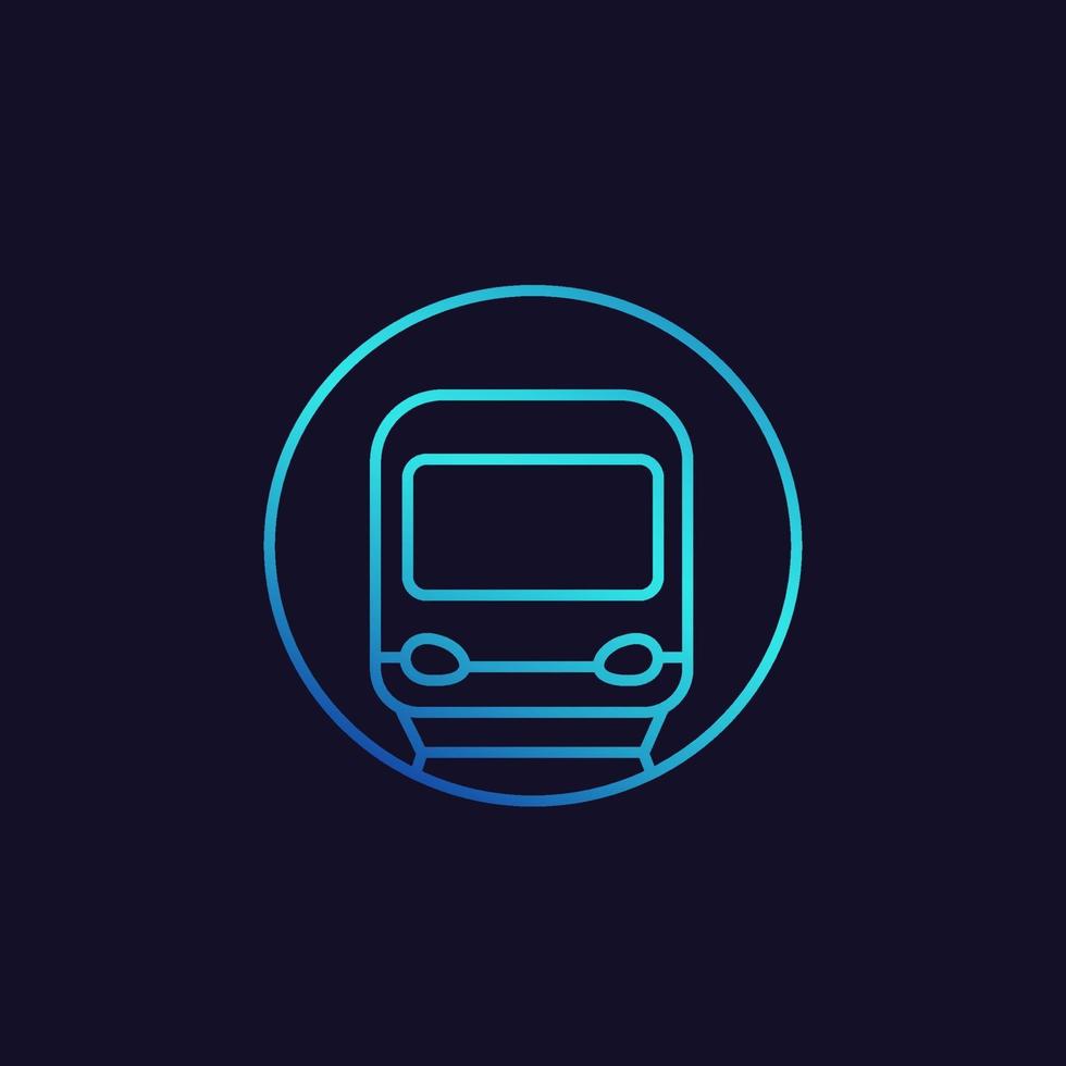 subway, metro icon, linear vector