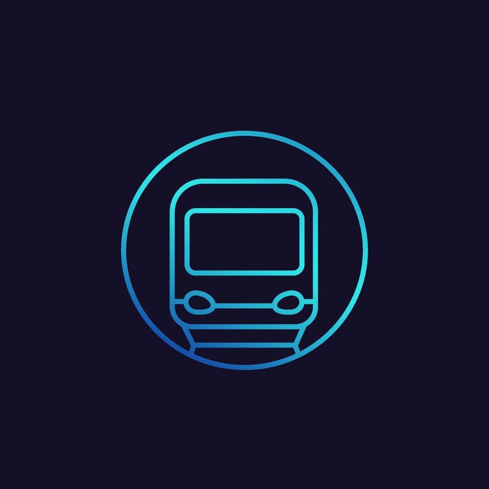 metro, icono de metro, lineal vector