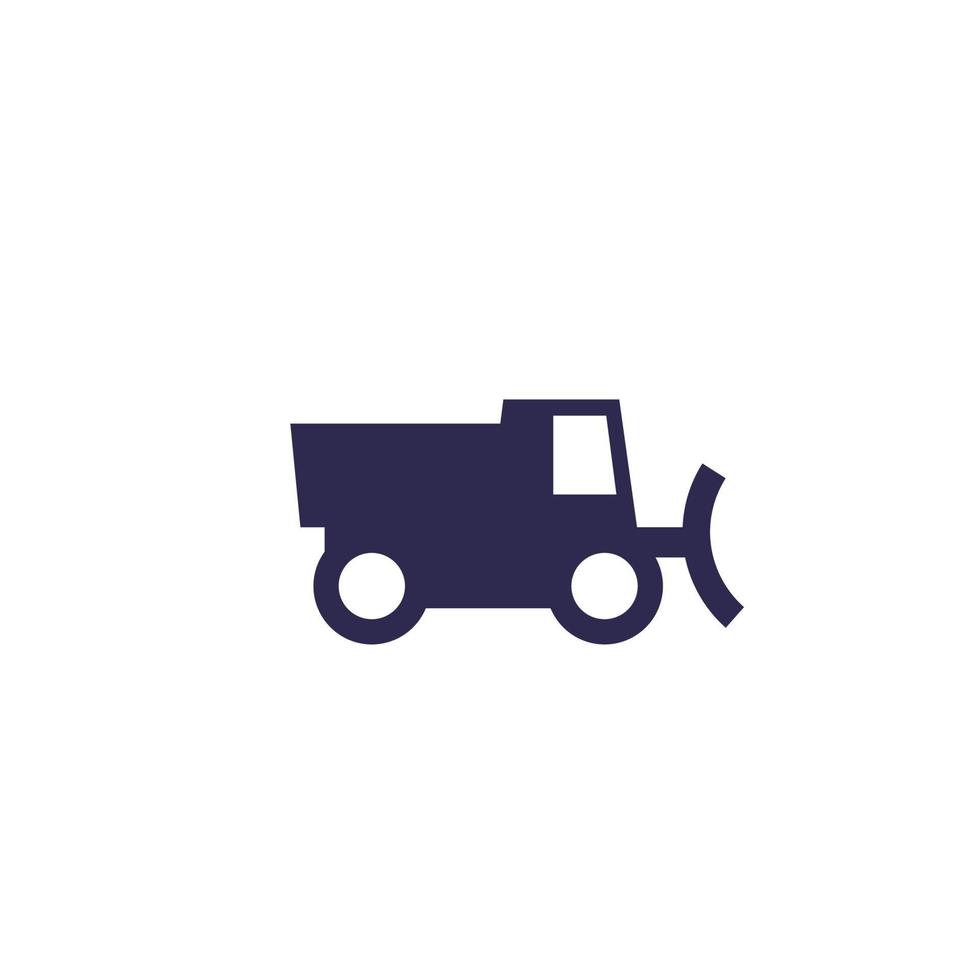 snowplow truck icon vector