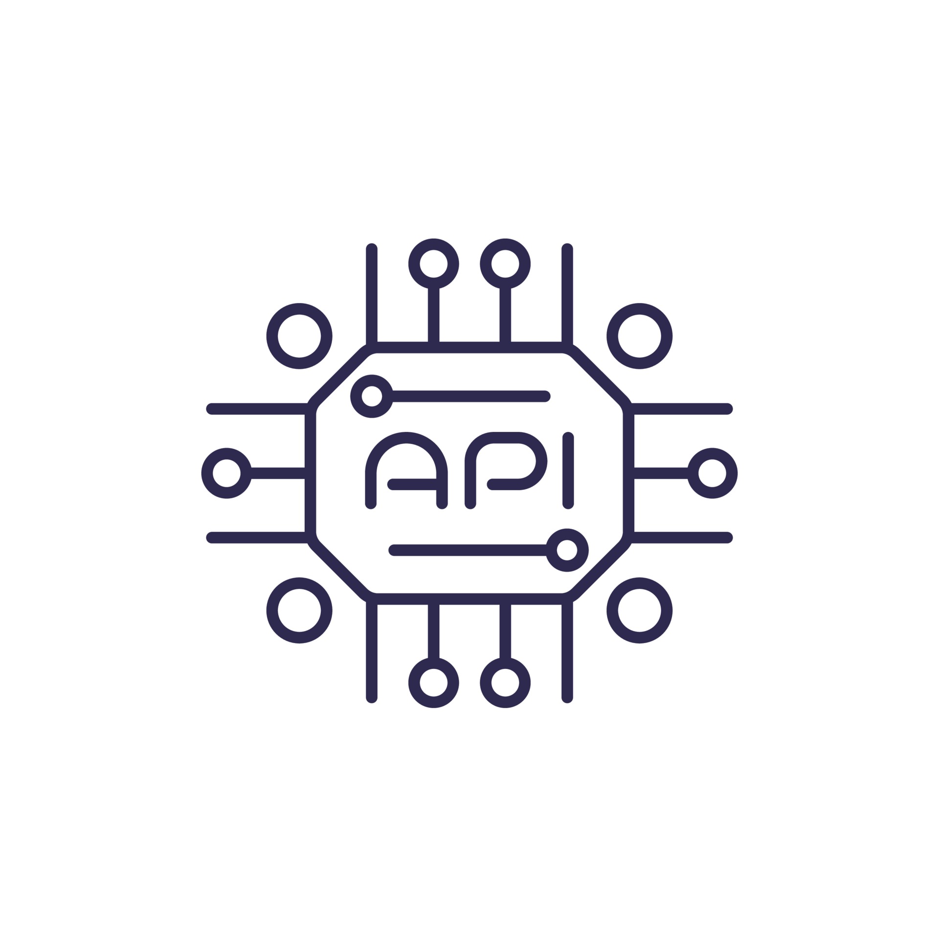 api icon for web, line vector 3184241 Vector Art at Vecteezy