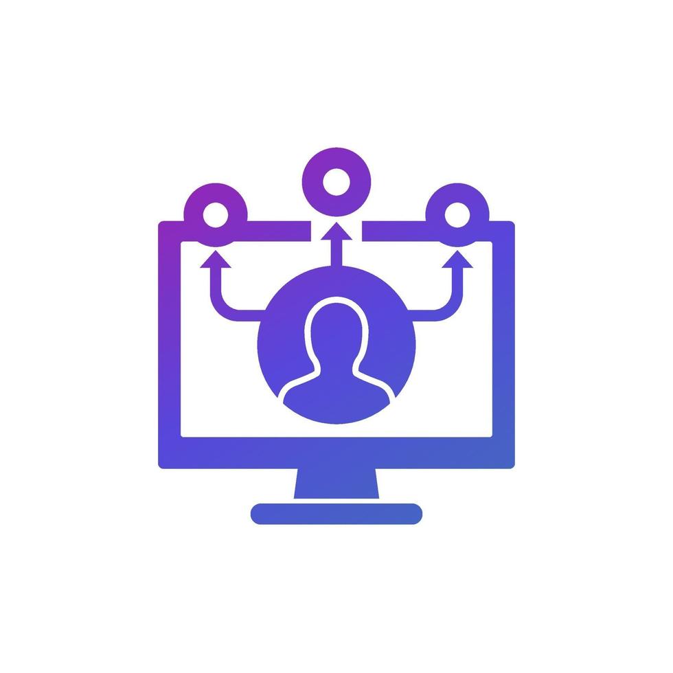 Affiliate marketing, referrals icon for web vector
