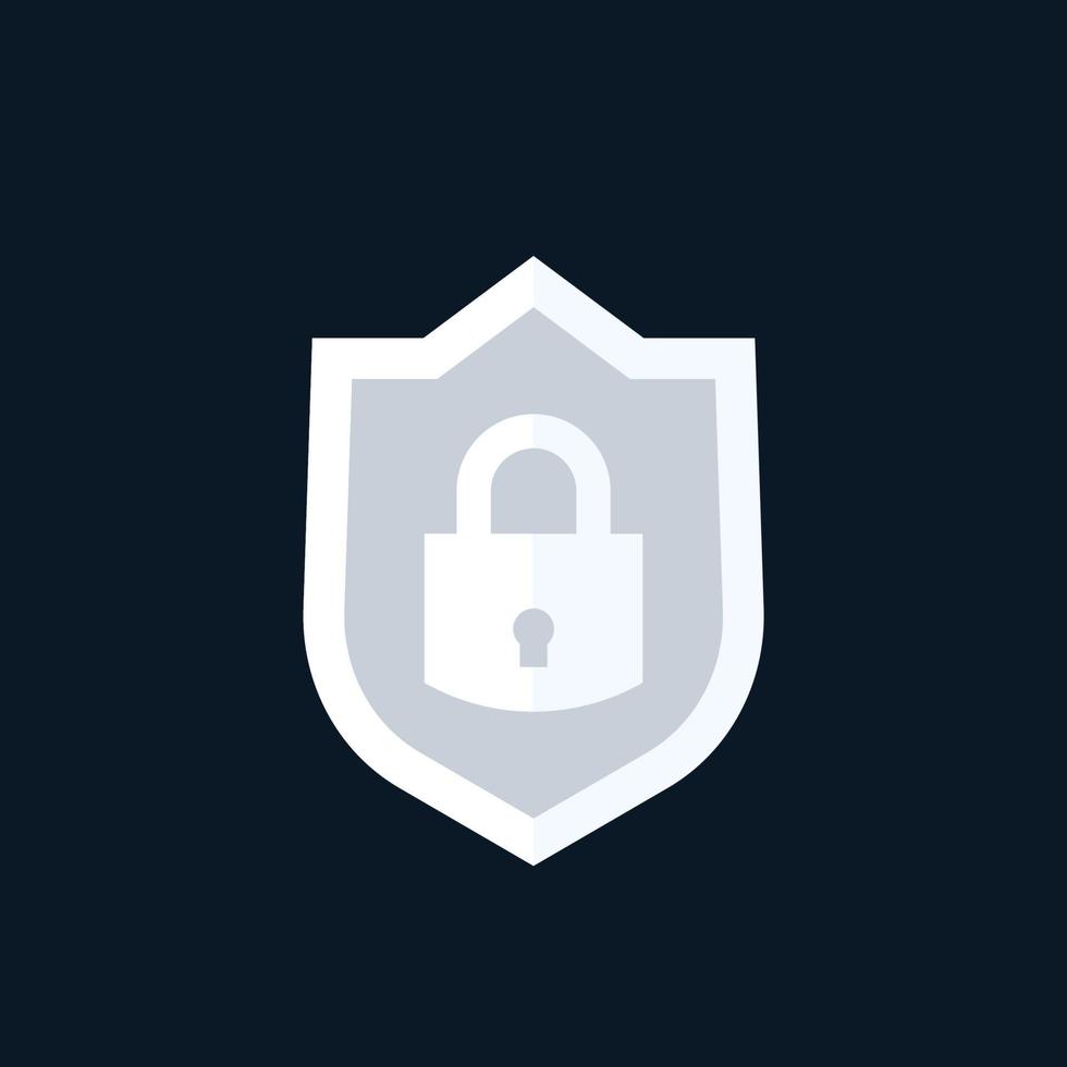 Cybersecurity icon with shield vector