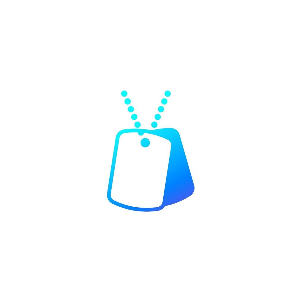 military dog tags vector icon