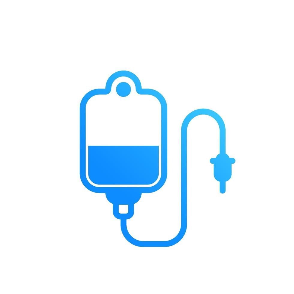 iv bag vector icon on white