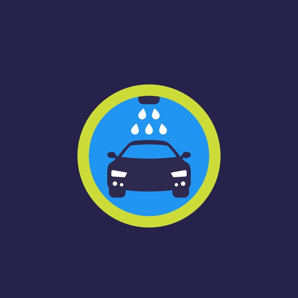 car wash, vector flat icon