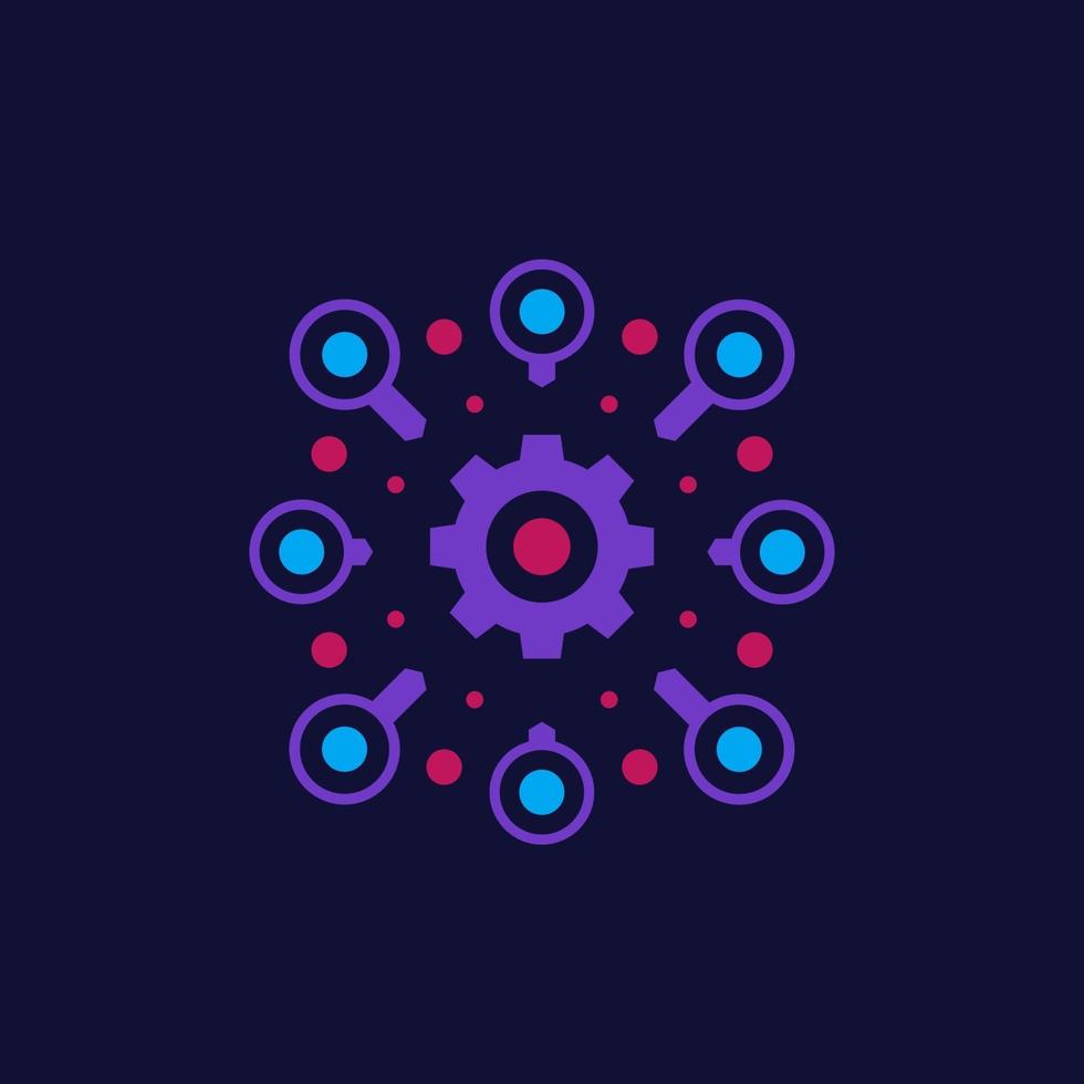 consolidation or merger, vector flat icon