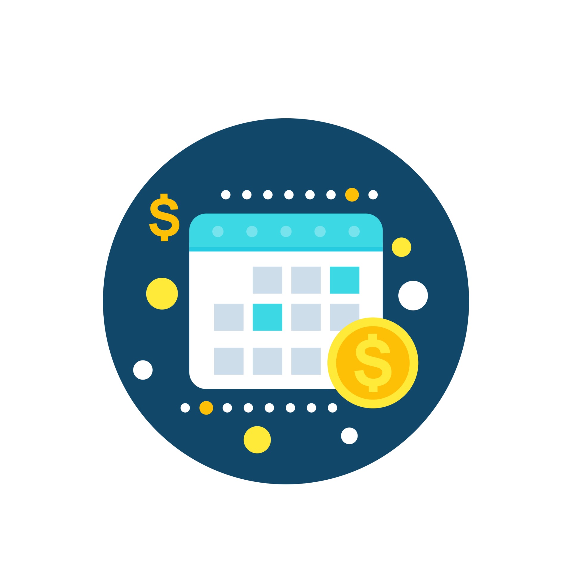 Financial calendar vector icon 3184379 vector art at vecteezy