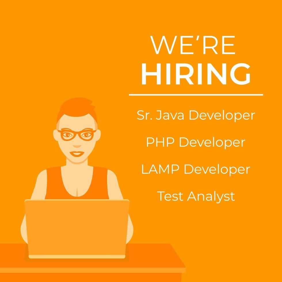 We are hiring software developers, vector template