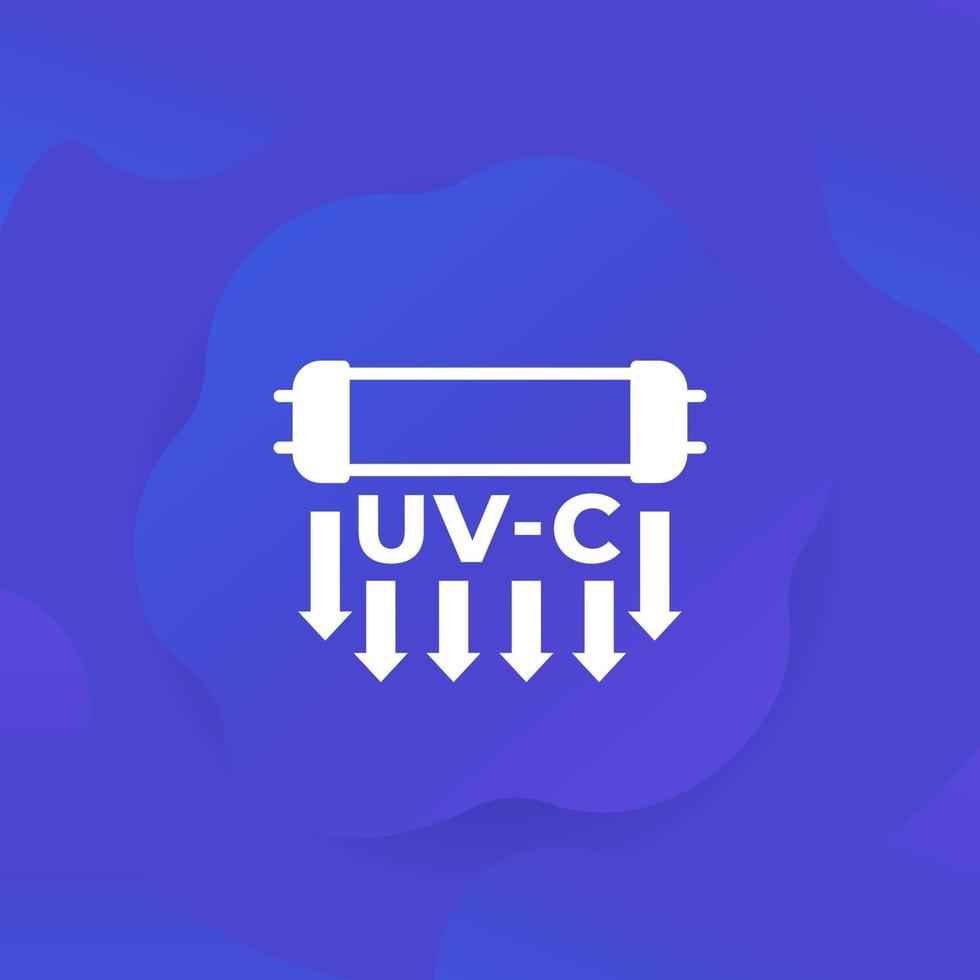 UV-C germicidal lamp icon, vector