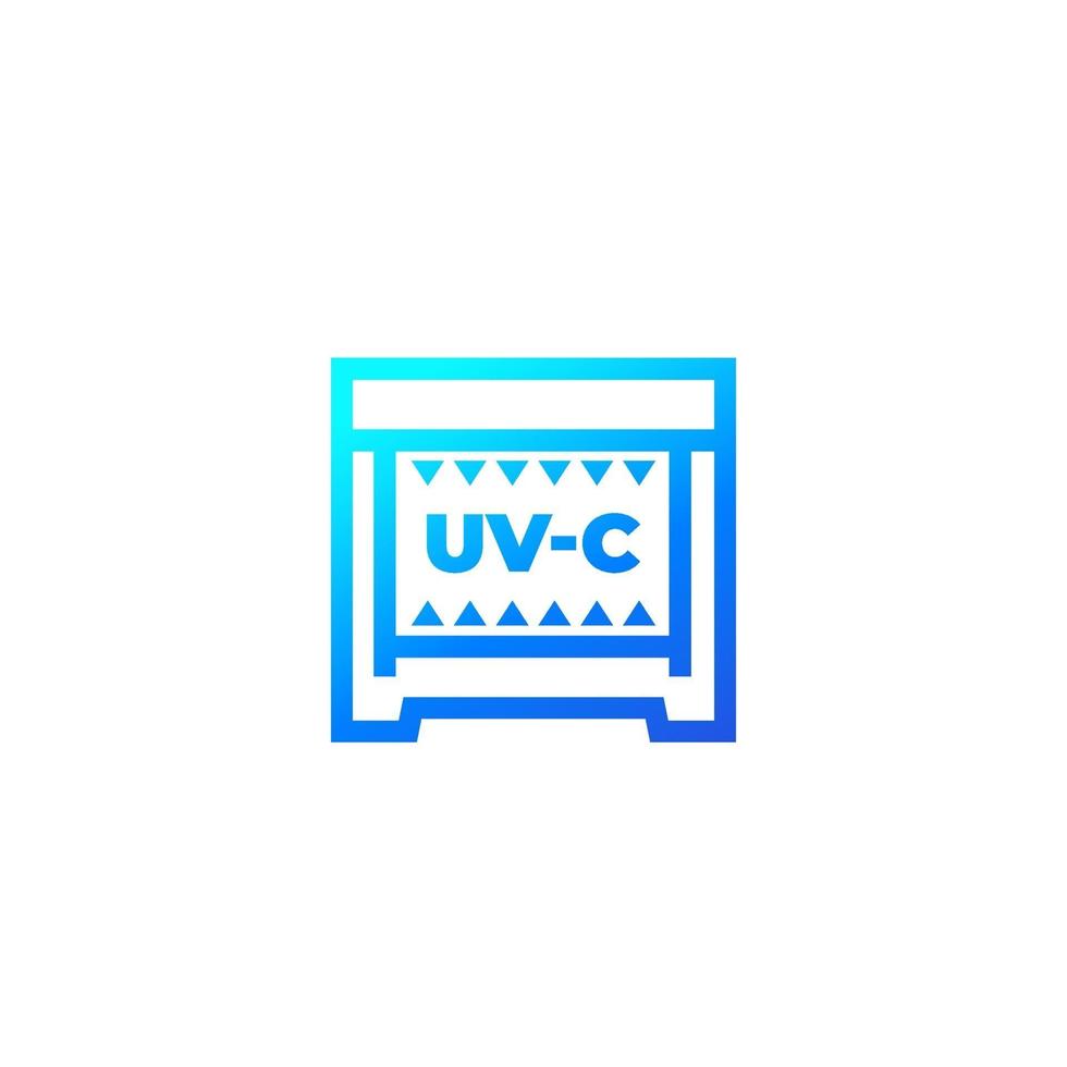 UV-C disinfector icon on white vector