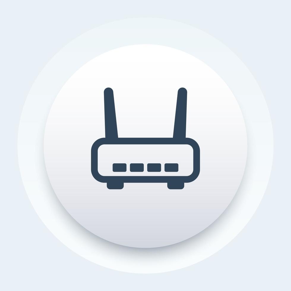 wi-fi router, adsl modem icon vector
