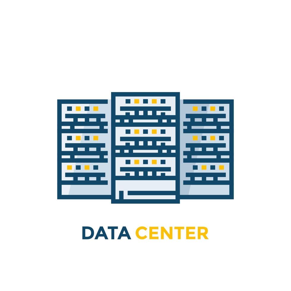 data center, servers vector