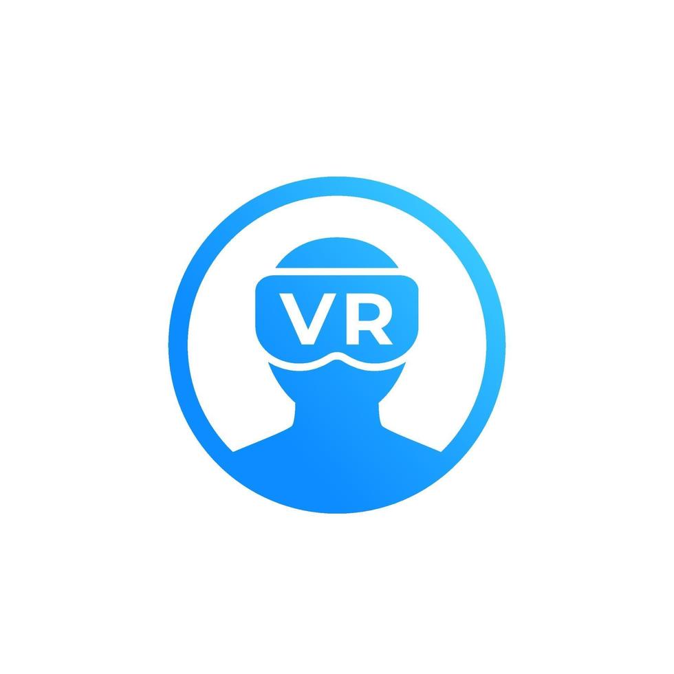 vr, icono de realidad virtual vector