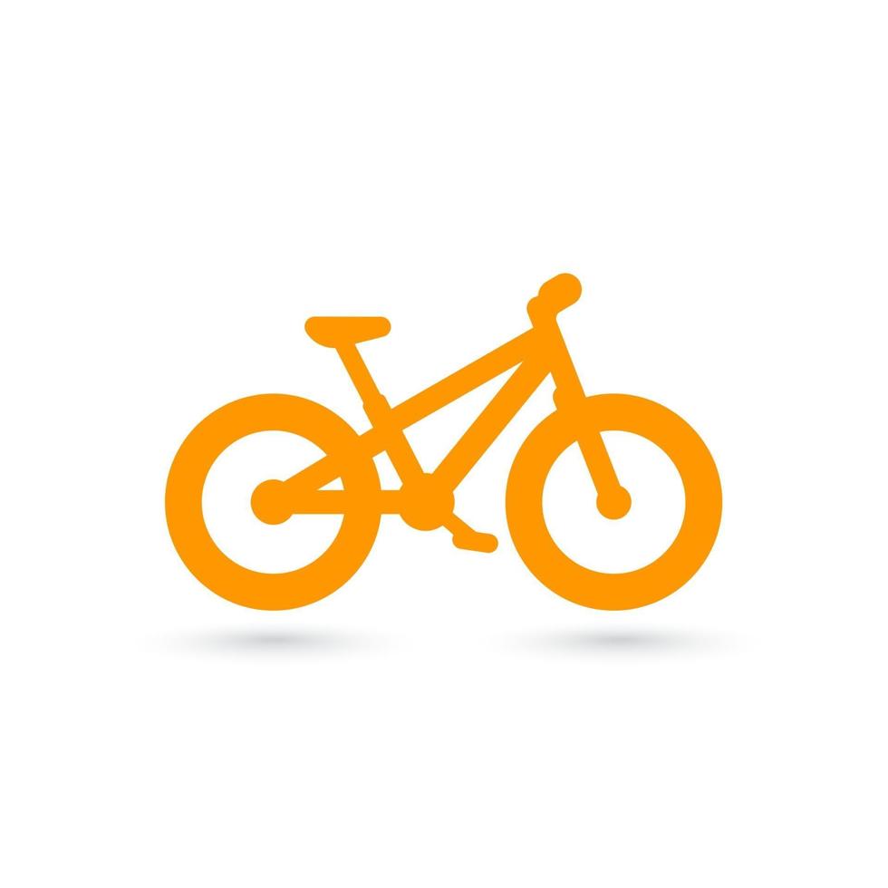 icono de bicicleta gorda, aislado en blanco vector