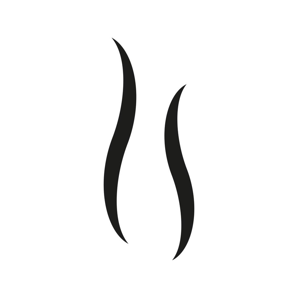 Smell icon isolated. Steam, vapor, odor, smoke sign or aroma symbol vector