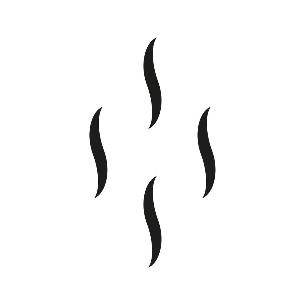 Smoke smell icon isolated. Steam, odor, aroma sign or vapor symbol vector