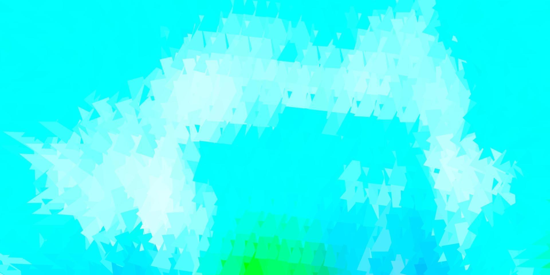 Light blue, green vector gradient polygon texture.