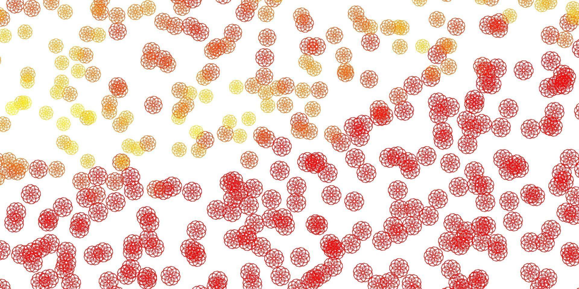 Light Red, Yellow vector template with abstract forms.