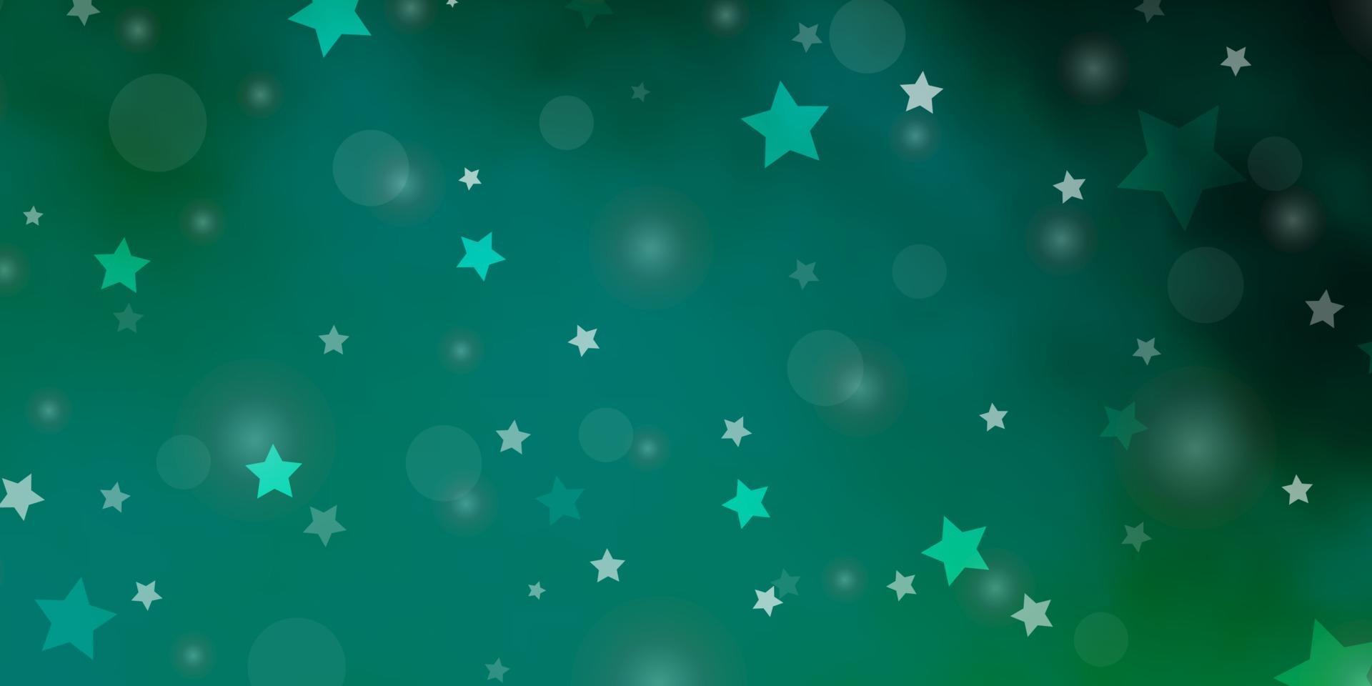 Light Green vector template with circles, stars.