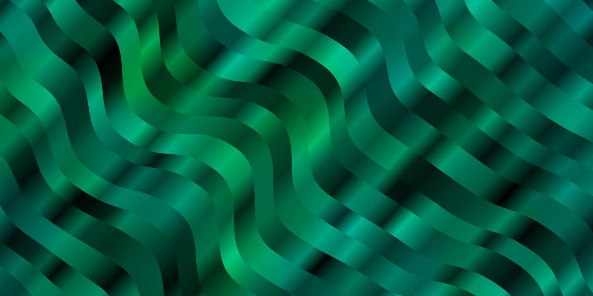 textura de vector verde claro con curvas.